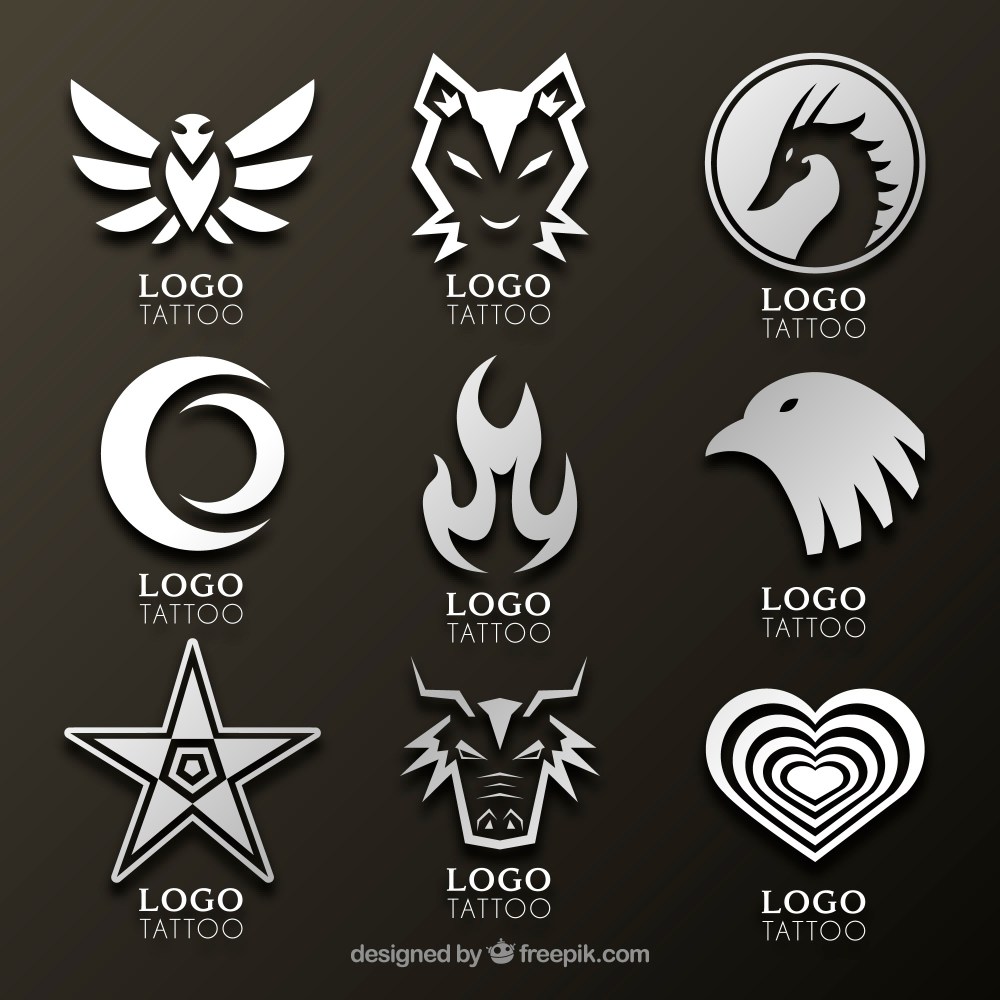 New style tattoo studio logo collectio