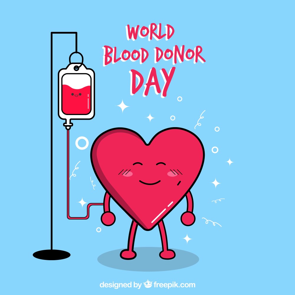 Nice heart background donating blood