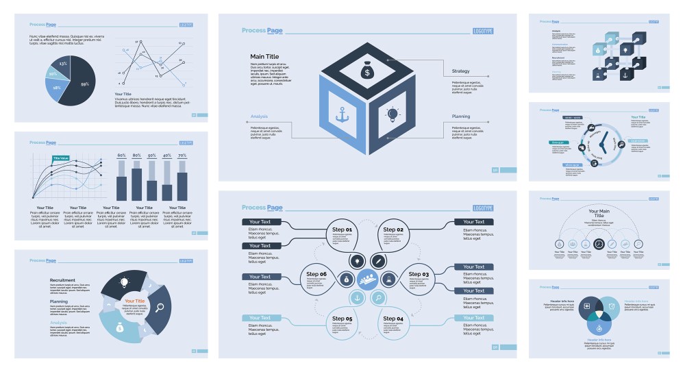Nine Economics Slide Template Set