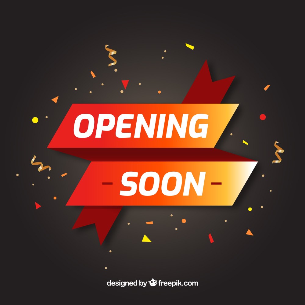 Opening soon background in 3d style