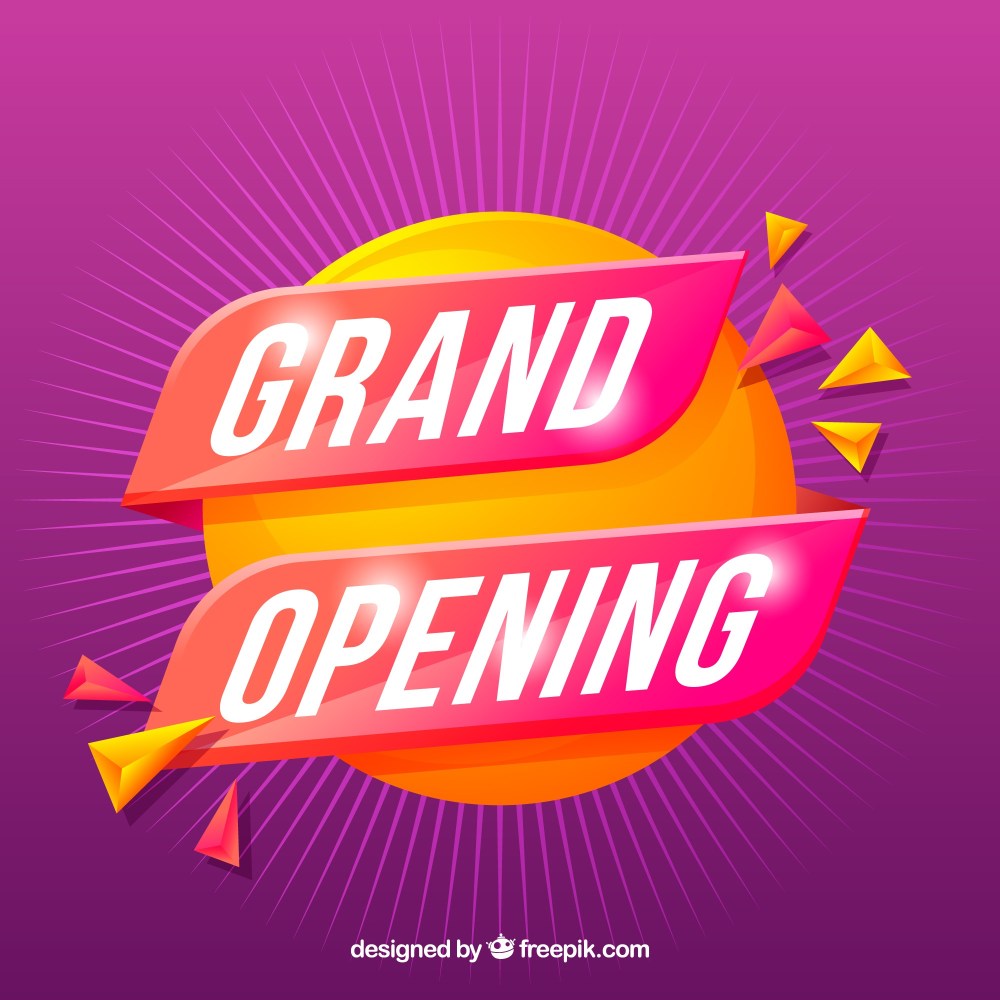 Opening soon background in 3d style