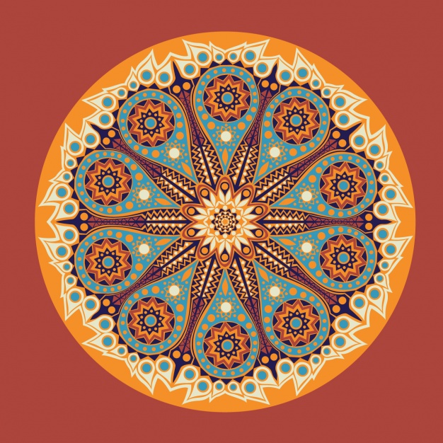 Orange mandala