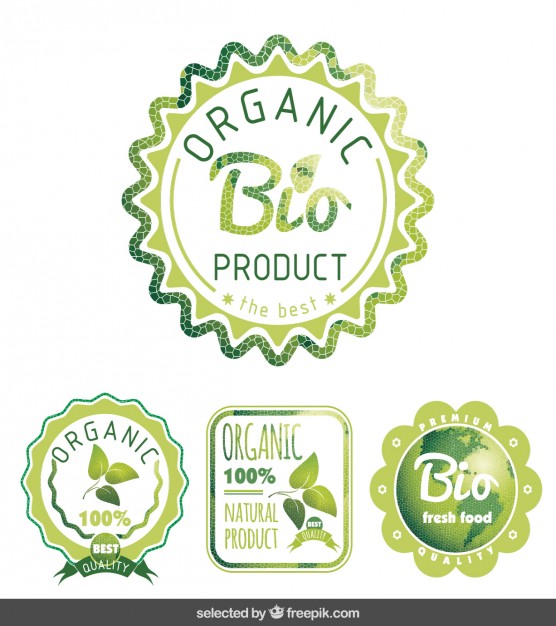 Organic product badges collection