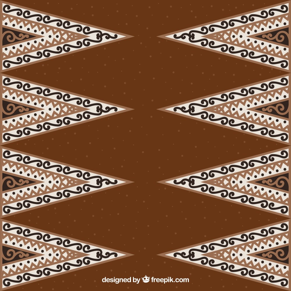 Ornamental background batik of triangles