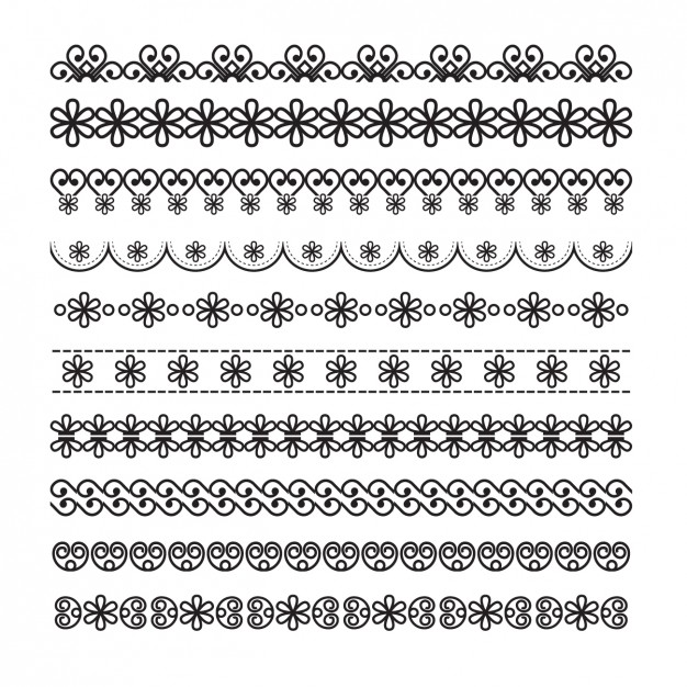 Ornamental borders with floral details
