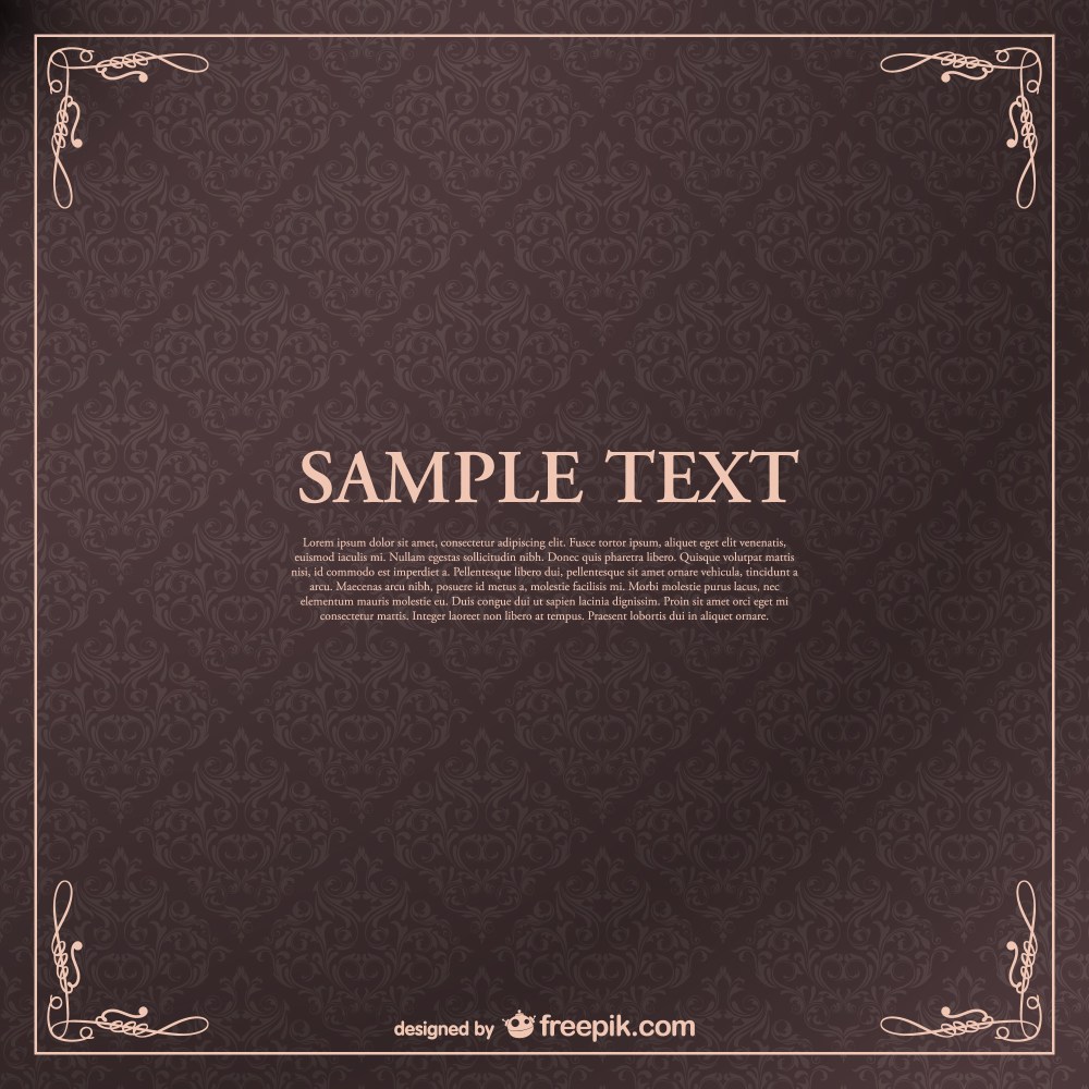 Ornamental brown card