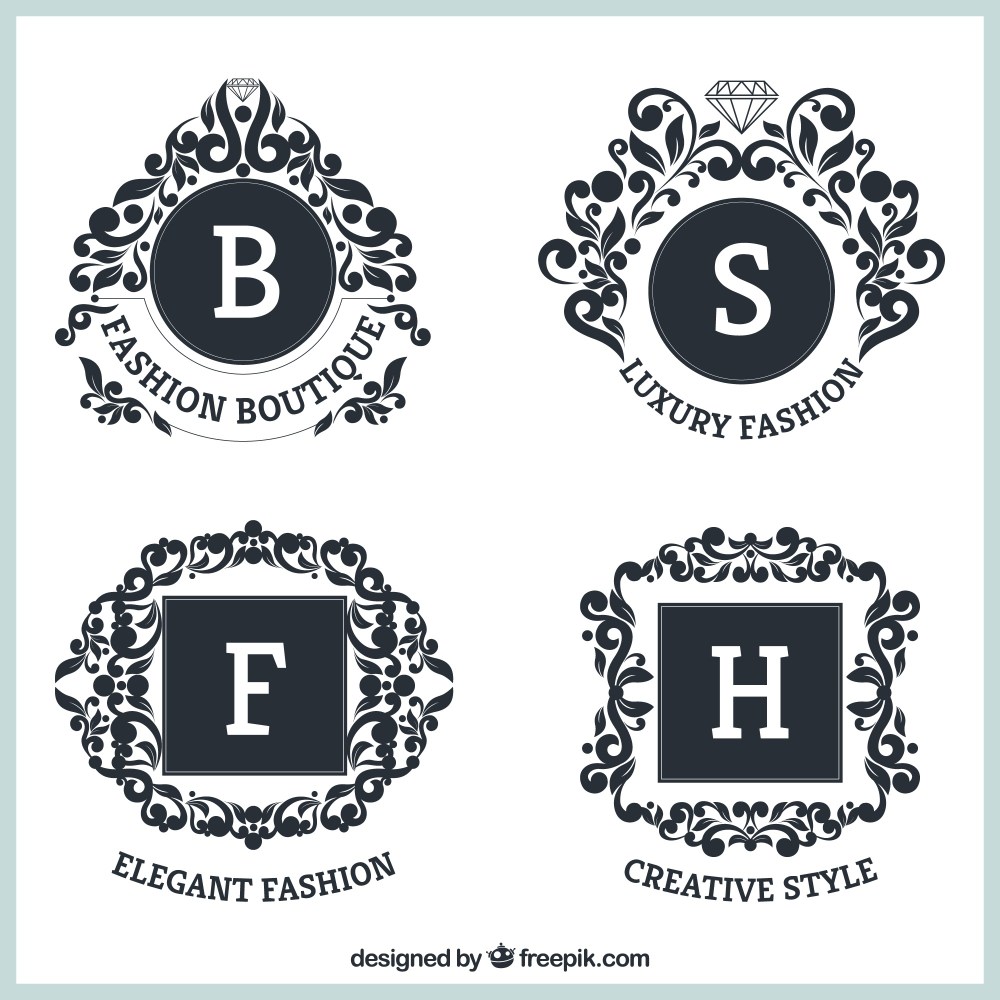 Ornamental fashion logos