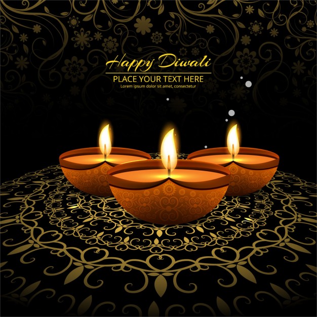 Ornamental golden background of diwali