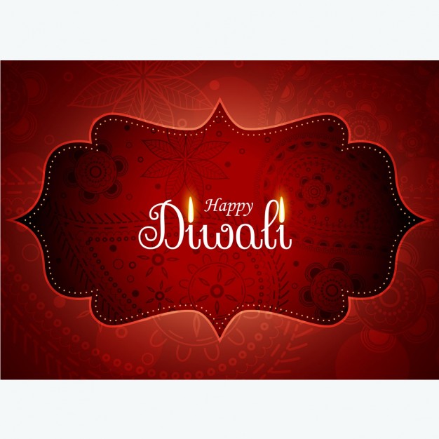 Ornamental red of diwali background 