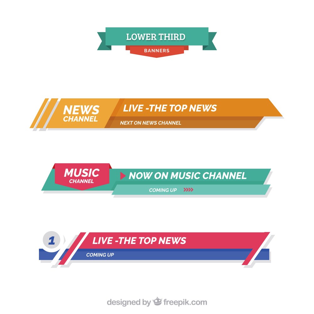 Pack abstract news lower third 