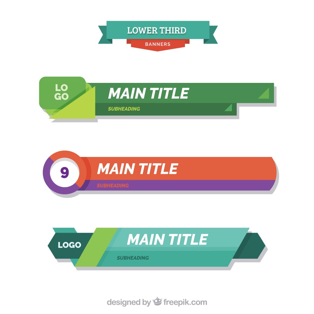 Pack of abstract lower thirds