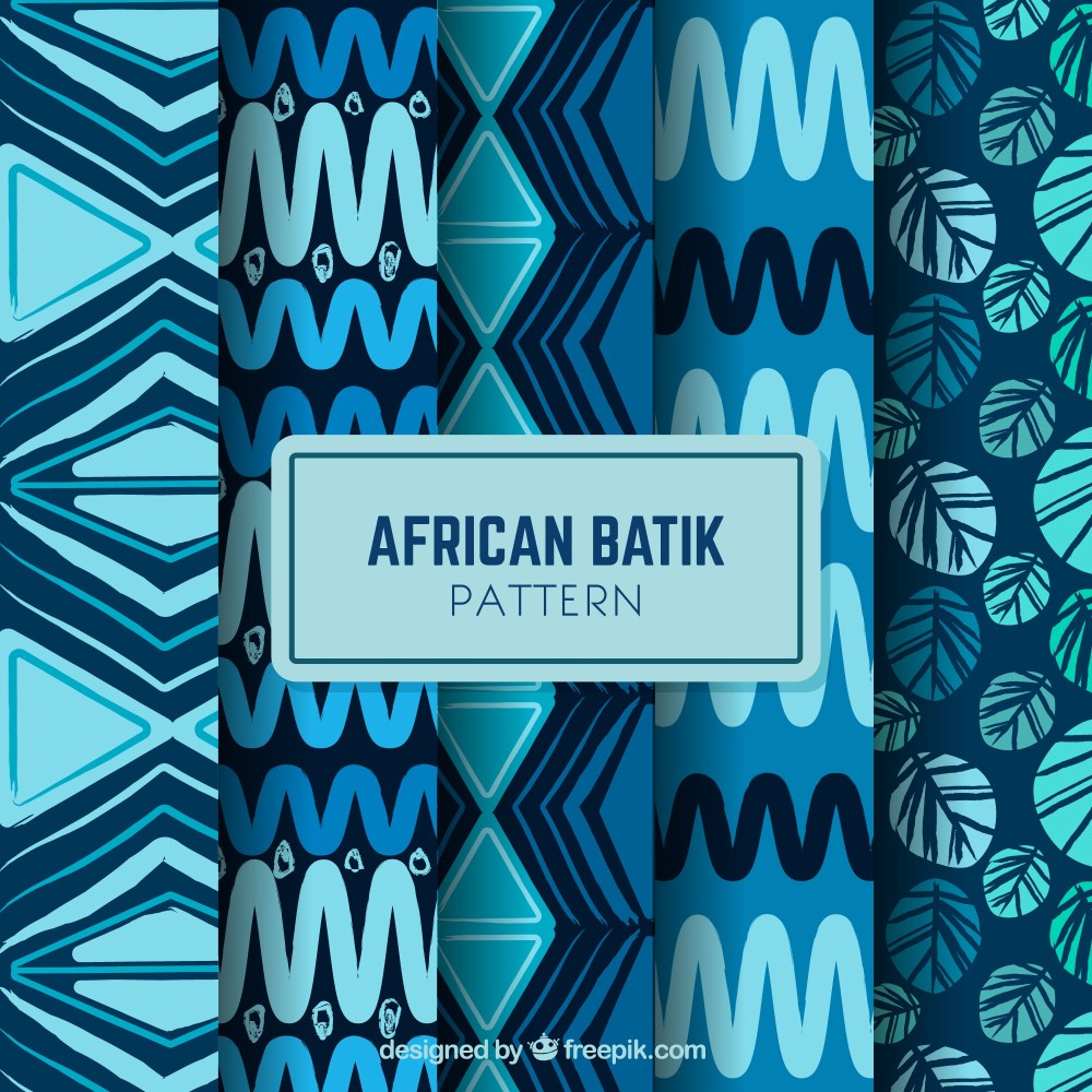 Pack of four african batik patterns