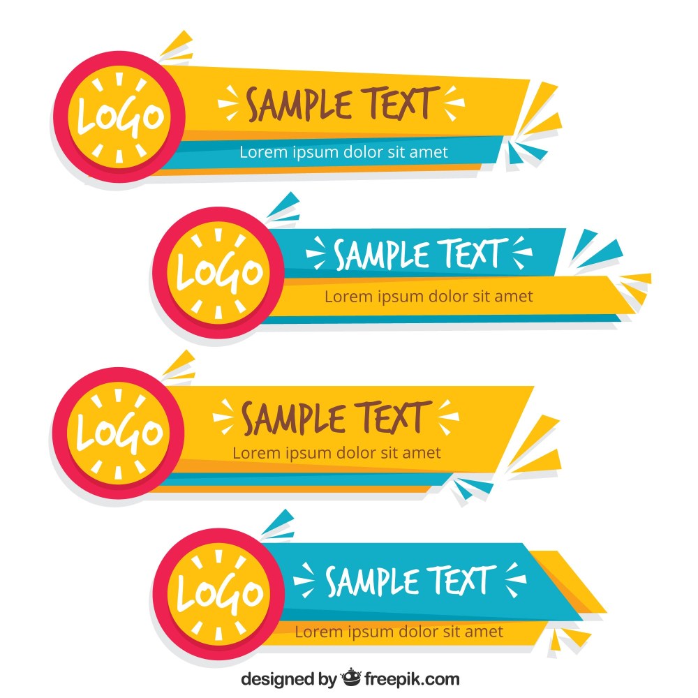 Pack of geometric lower thirds