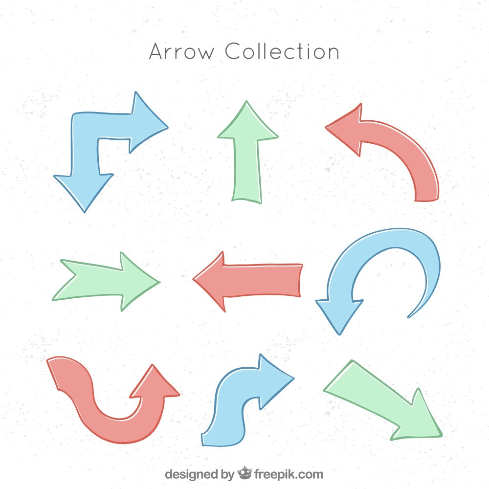 Pack of hand-drawn arrows