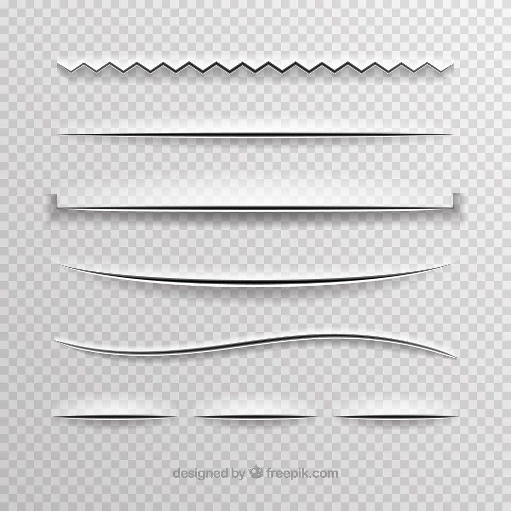 Page dividers collection without background
