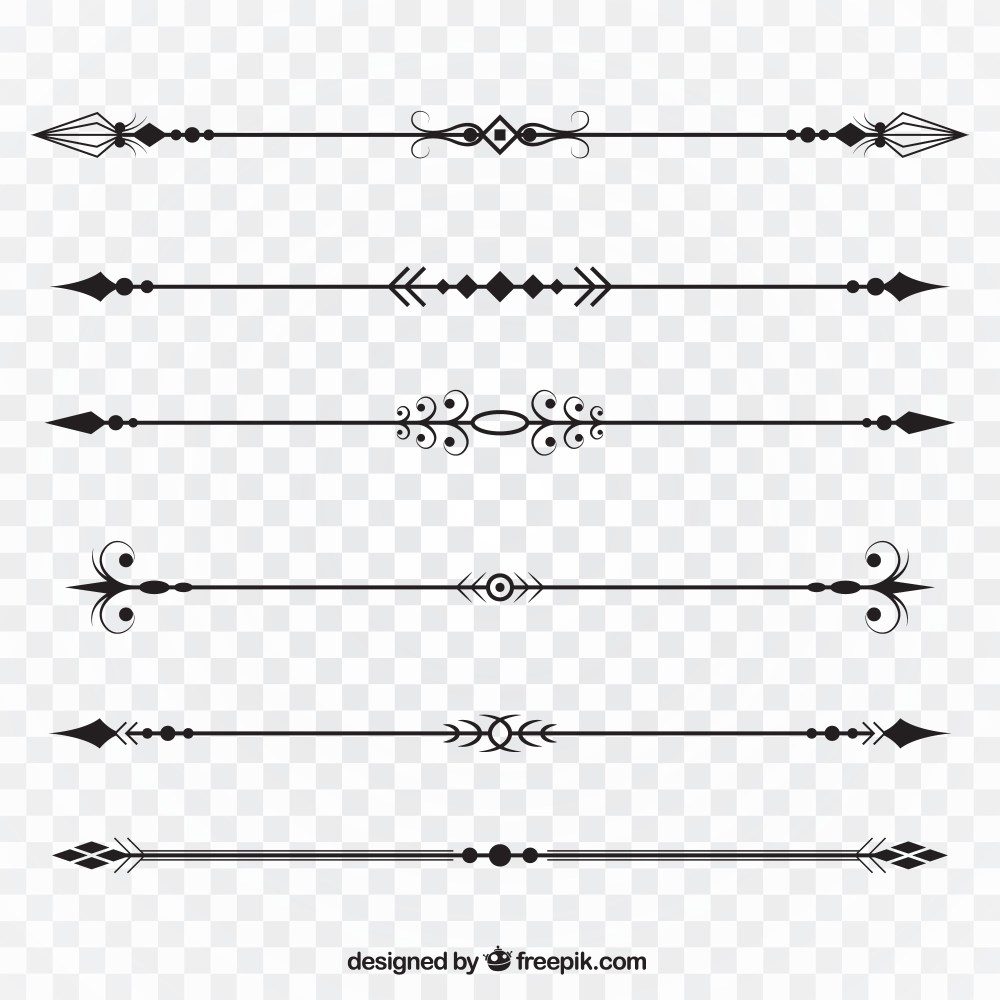 Page dividers collection without background
