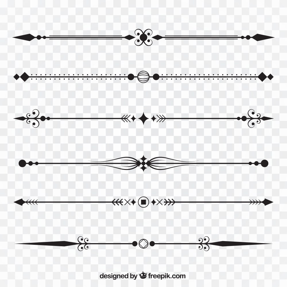 Page dividers collection without background