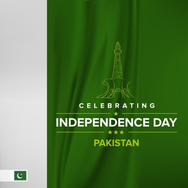 Pakistan independence day flag background
