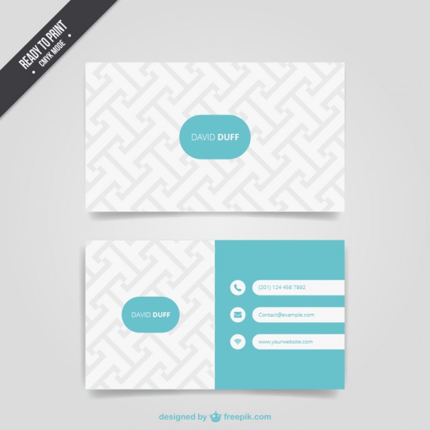 Pattern business card