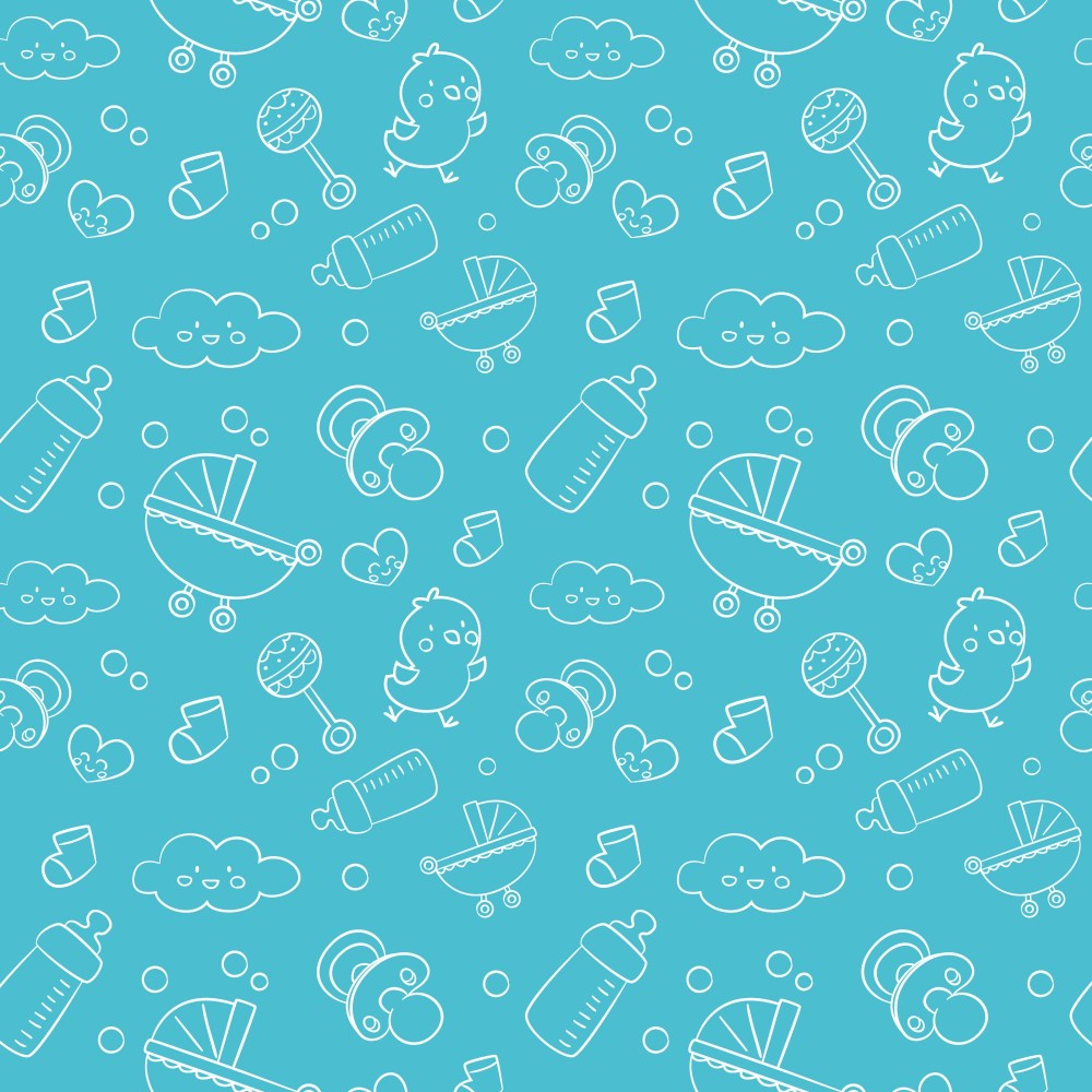 Pattern with baby elements