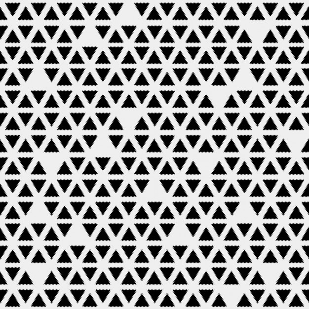 Pattern with black triangles on white background