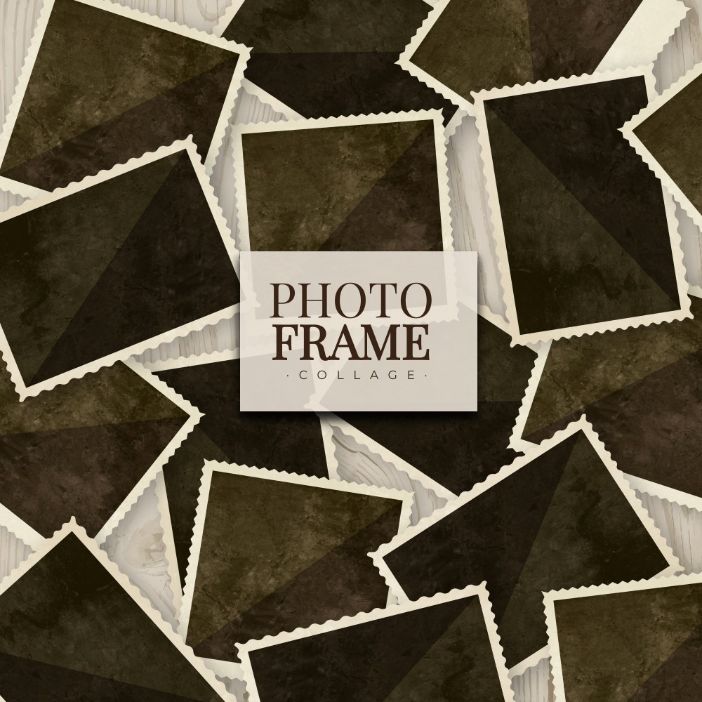Photo frame collage in realistic style