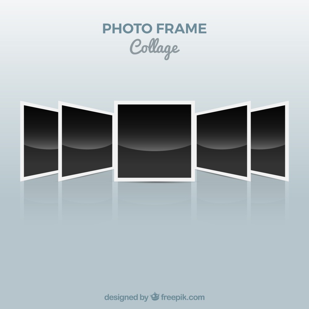 Photo frame collage polaroid concept