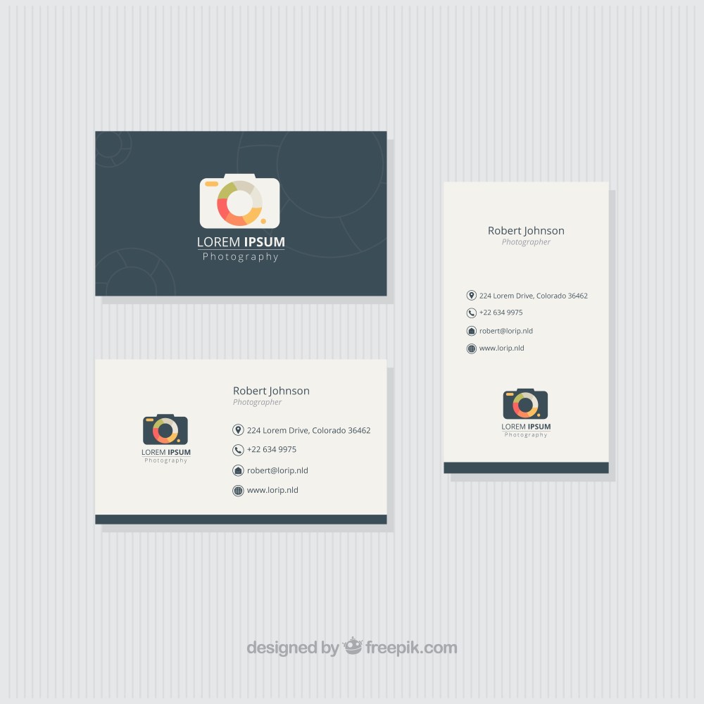 Photography card with a camera