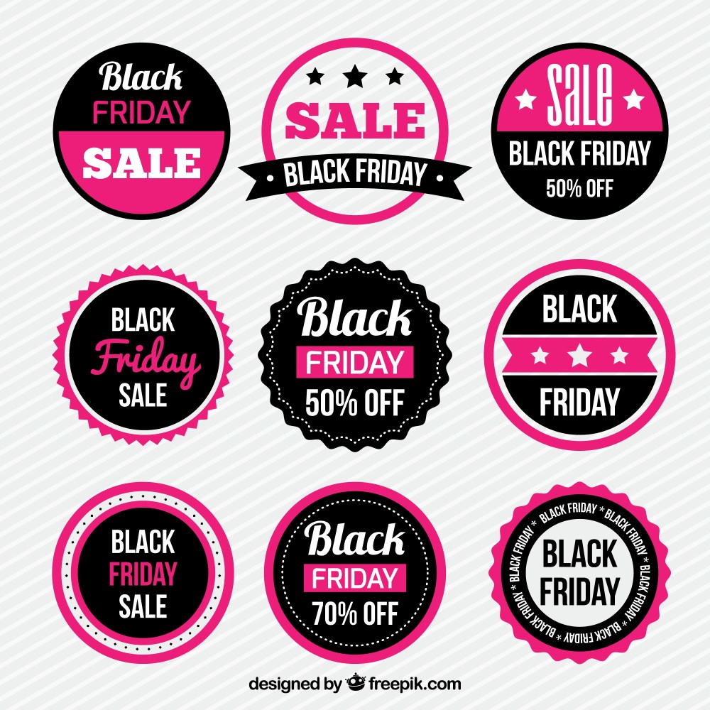 Pink Black Friday Sticker Collection