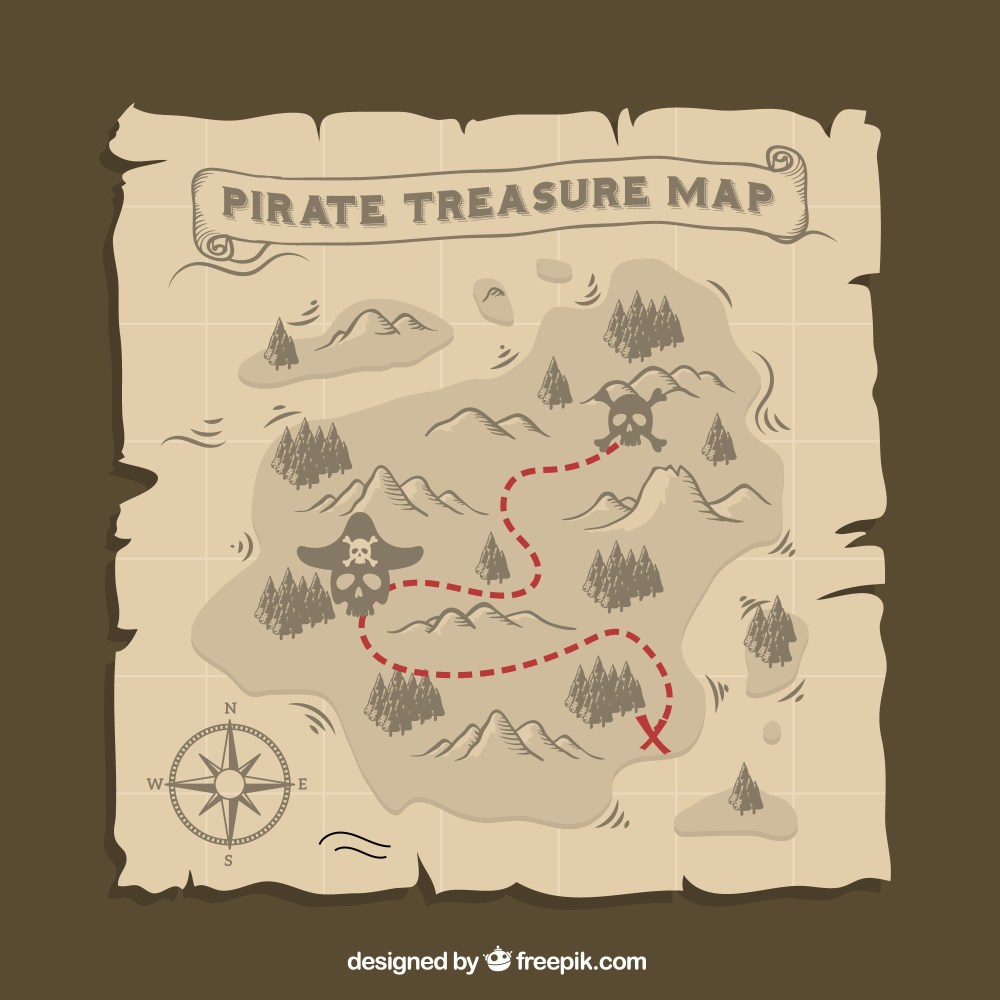 Pirate treasure map