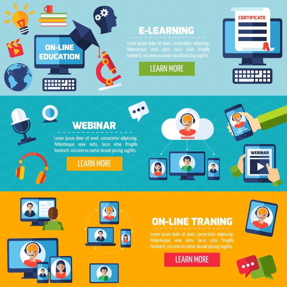 Podcasting and webinar banner set