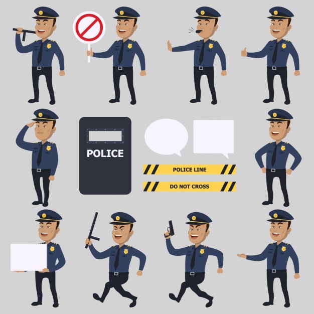 Police characters collection