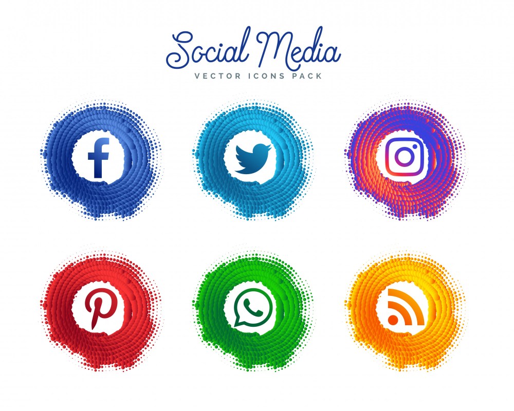 popular social media creative logo collection