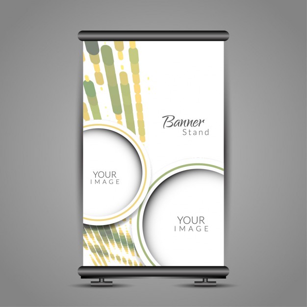 Poster stand in soft tones