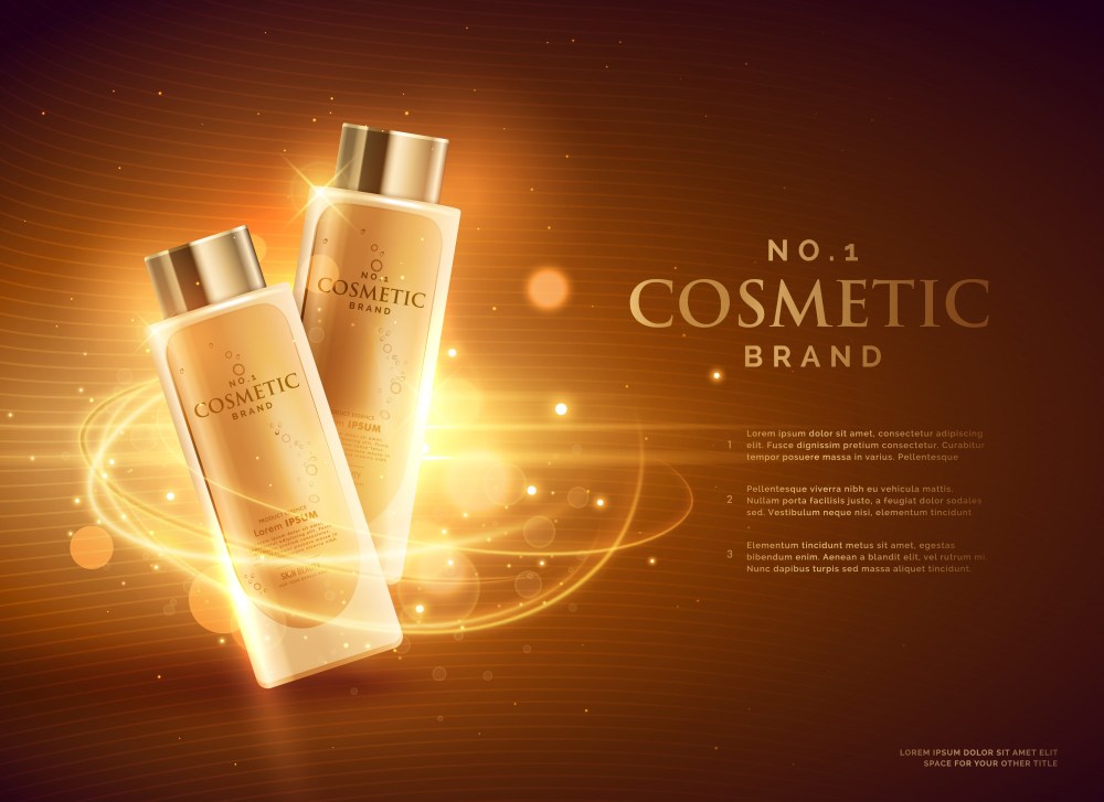 Premium cosmetic brand advertising concept 