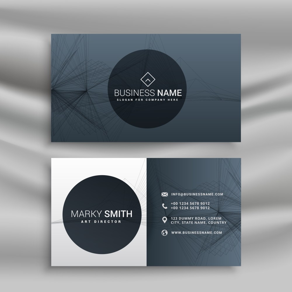 Professional gray business card