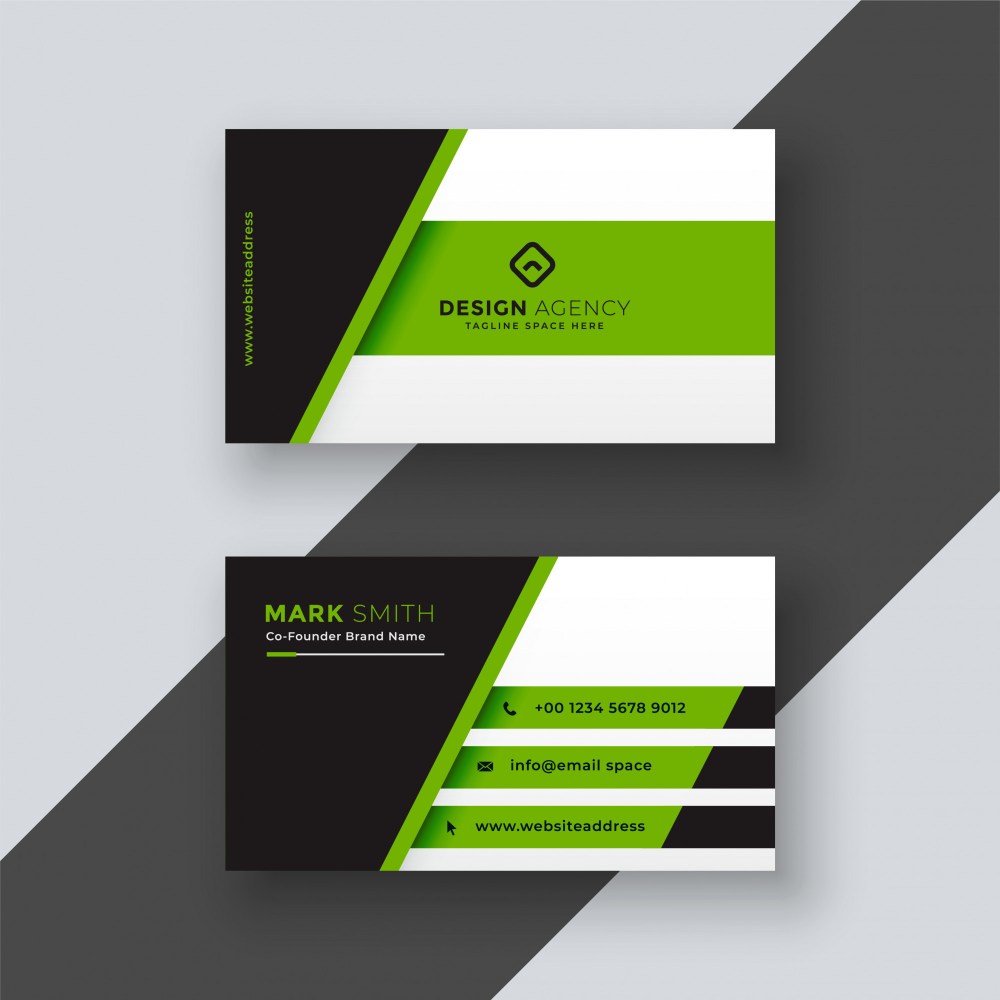 Professional green business card template