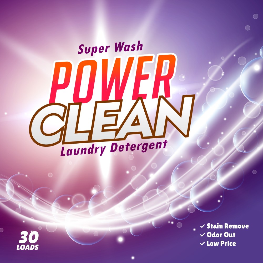 Purple detergent template