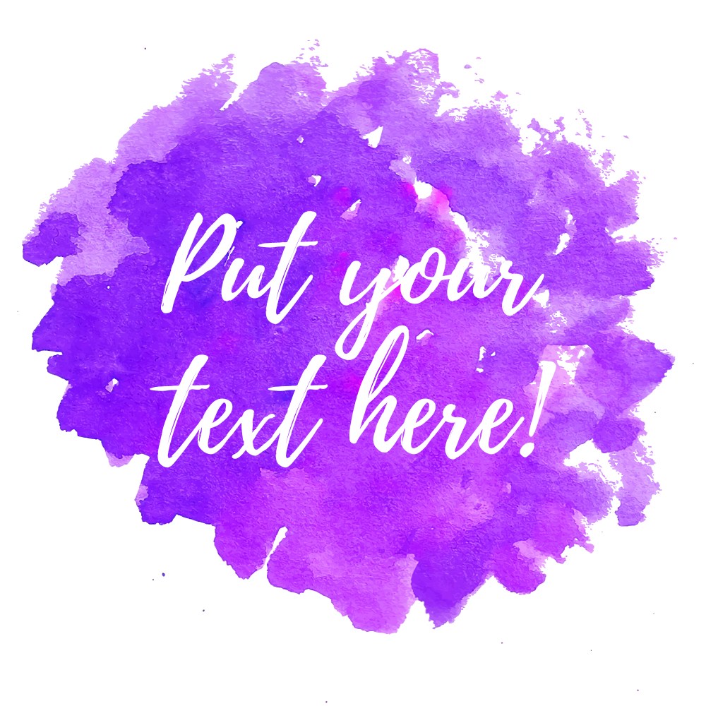 Purple watercolor background with text template