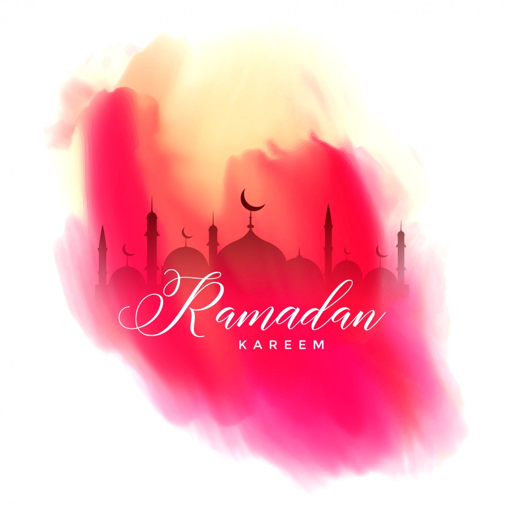 ramadan kareem watercolor background design