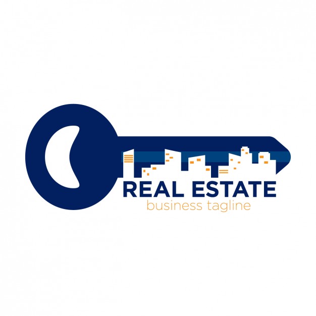 Real estate logo in key form