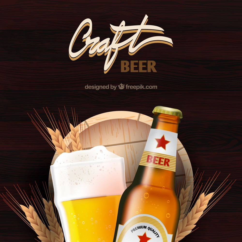 Realistic beer background
