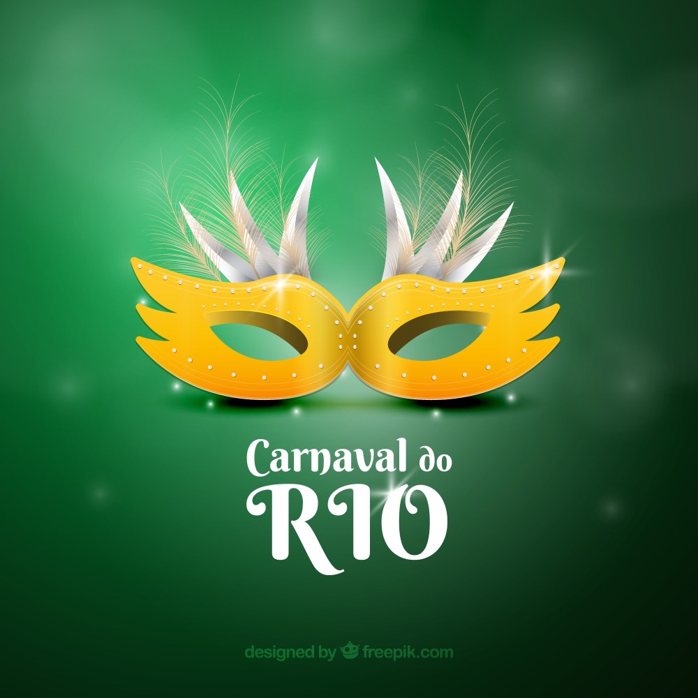 Realistic brazilian carnival mask