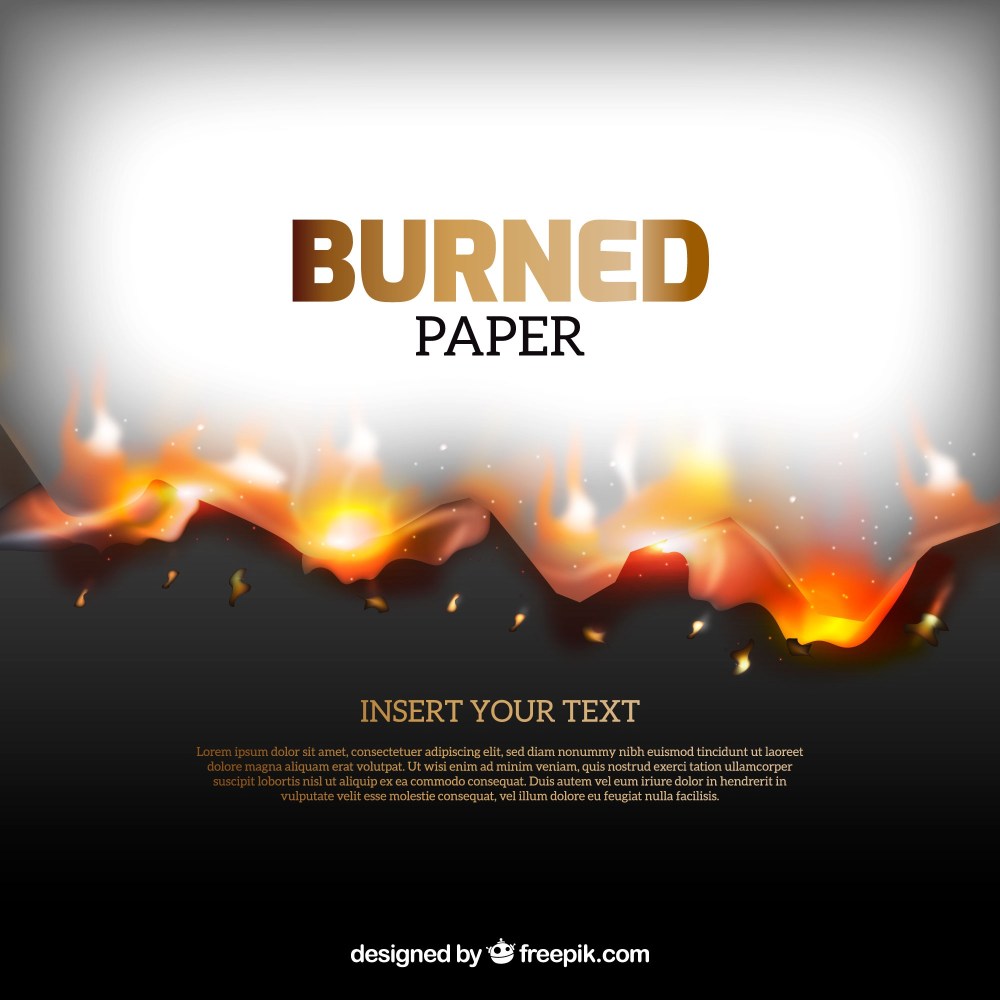 Realistic burned paper texture