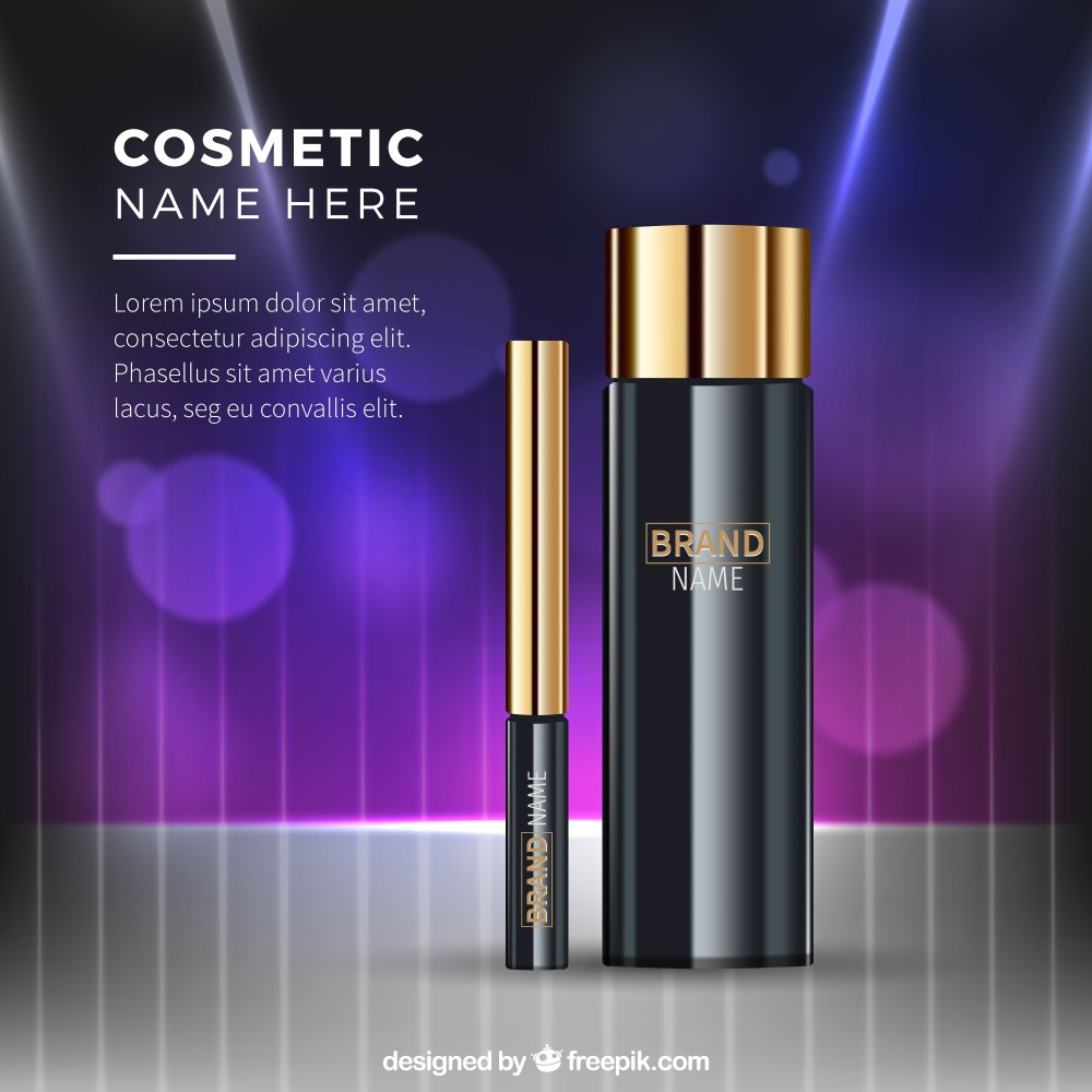 Realistic cosmetics background