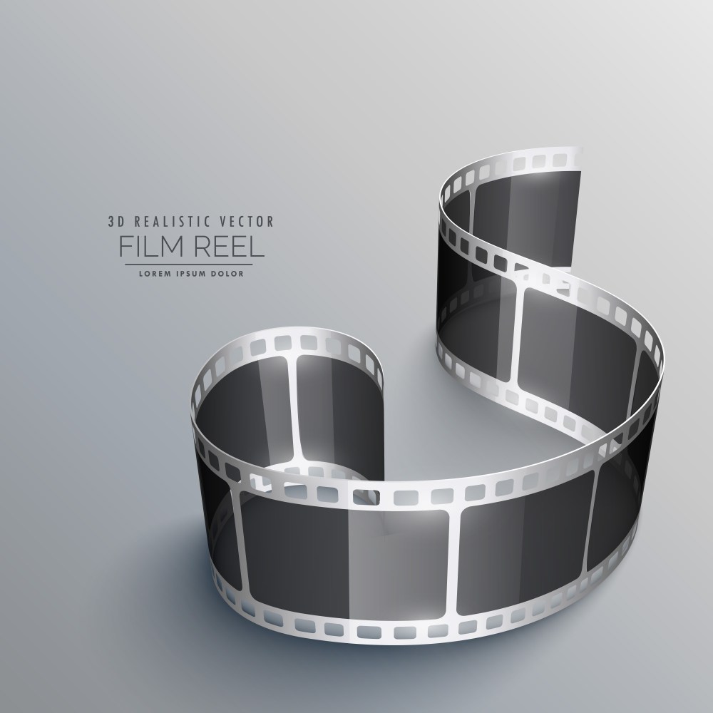 Realistic film strip background