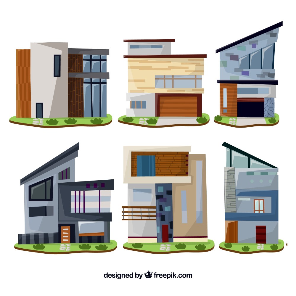 Realistic houses collection