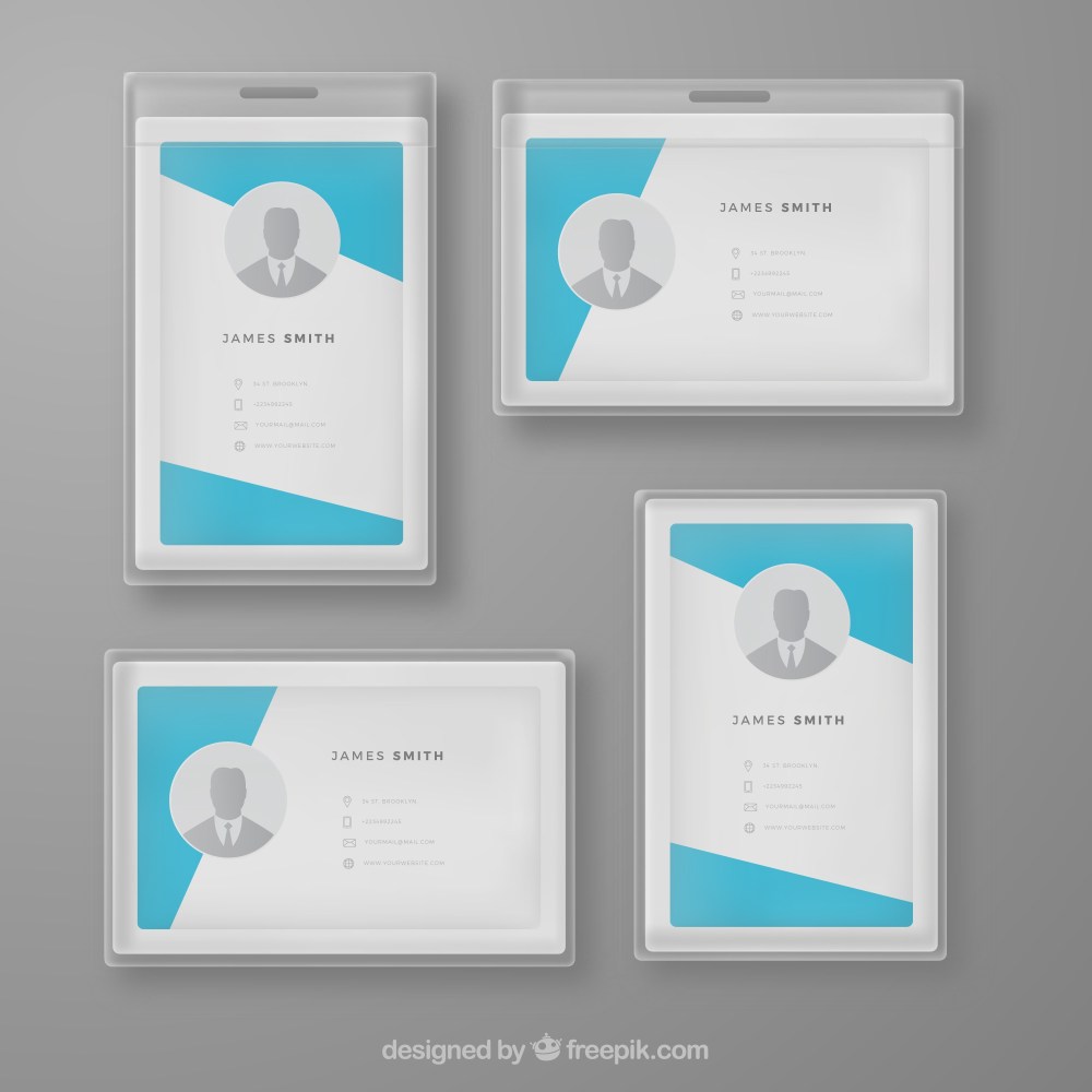 Realistic id card with plastic support