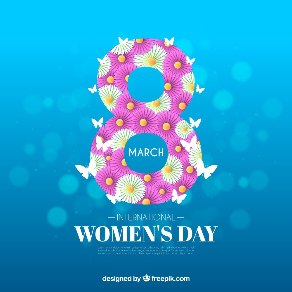 Realistic women's day background
