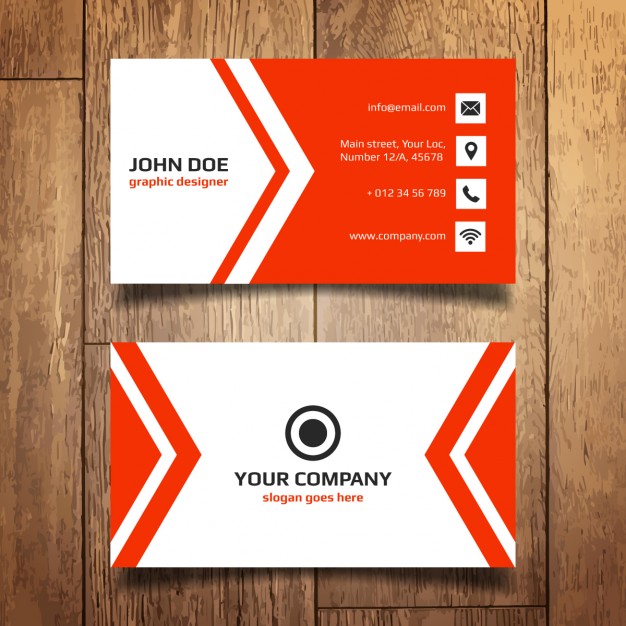 Red Business Card Template